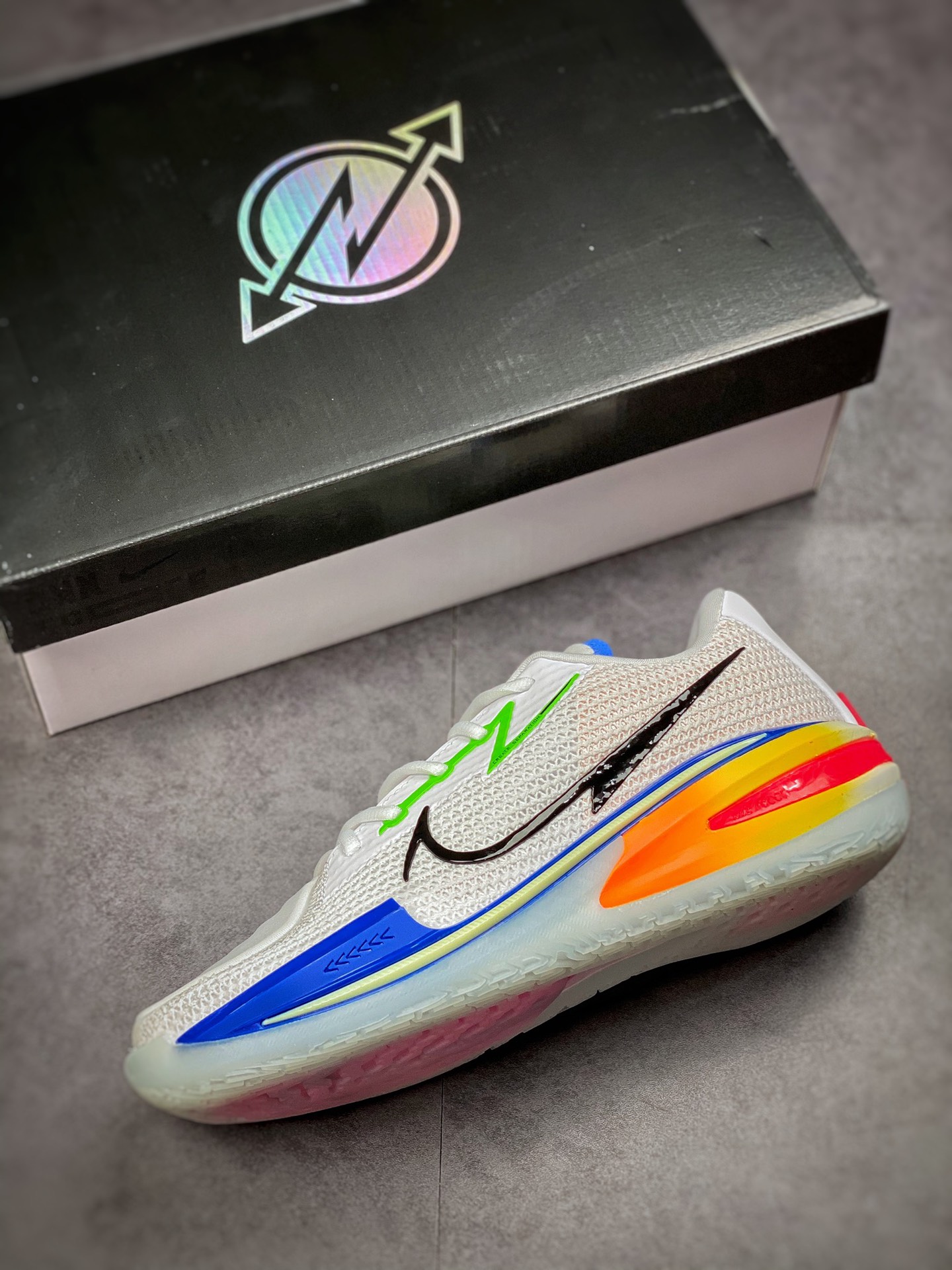 NIKE AIR ZOOM GT CUT EP Basketball Shoes White Black Blue DX4112-114