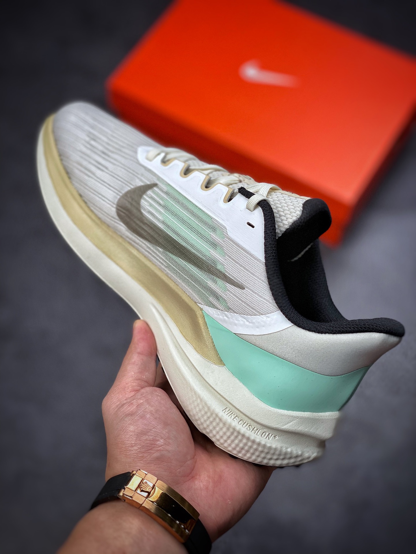 Nike Air Zoom Winflo 9 White Light Yellow Tiffany Green DV9121-011