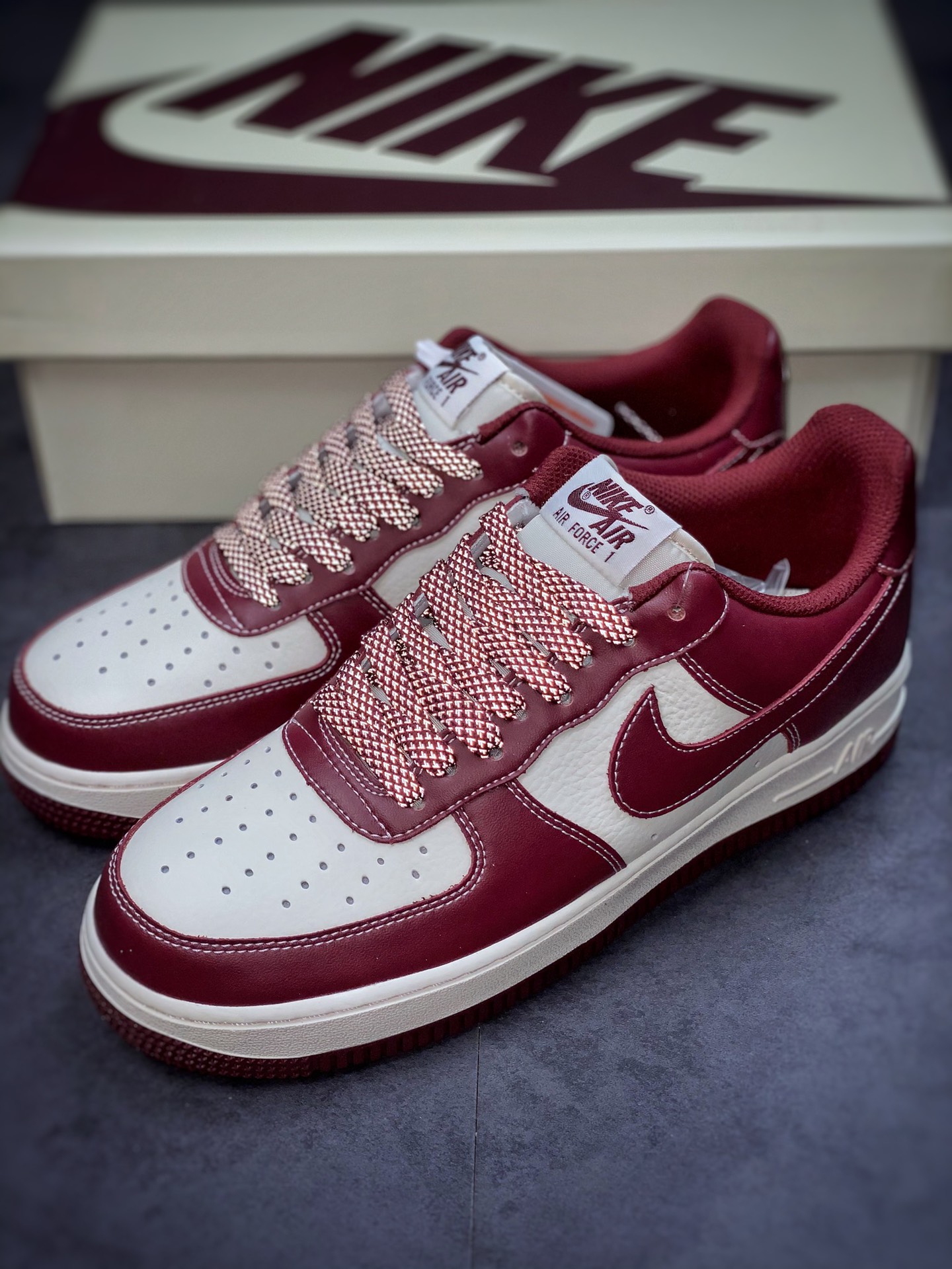 Nike Air Force 1 Low 07 Wine Red Mark Line JH6969-281