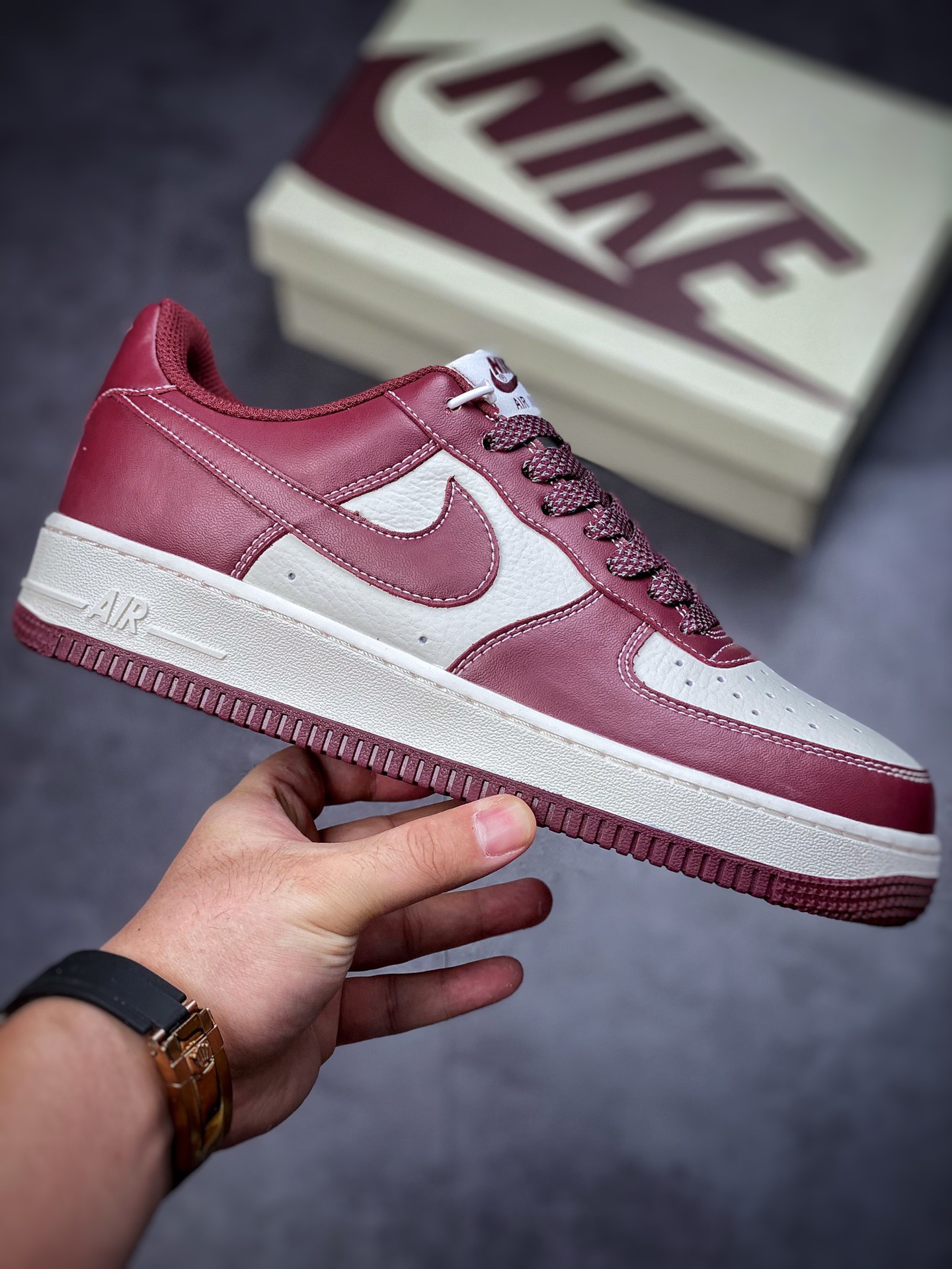 Nike Air Force 1 Low 07 Wine Red Mark Line JH6969-281