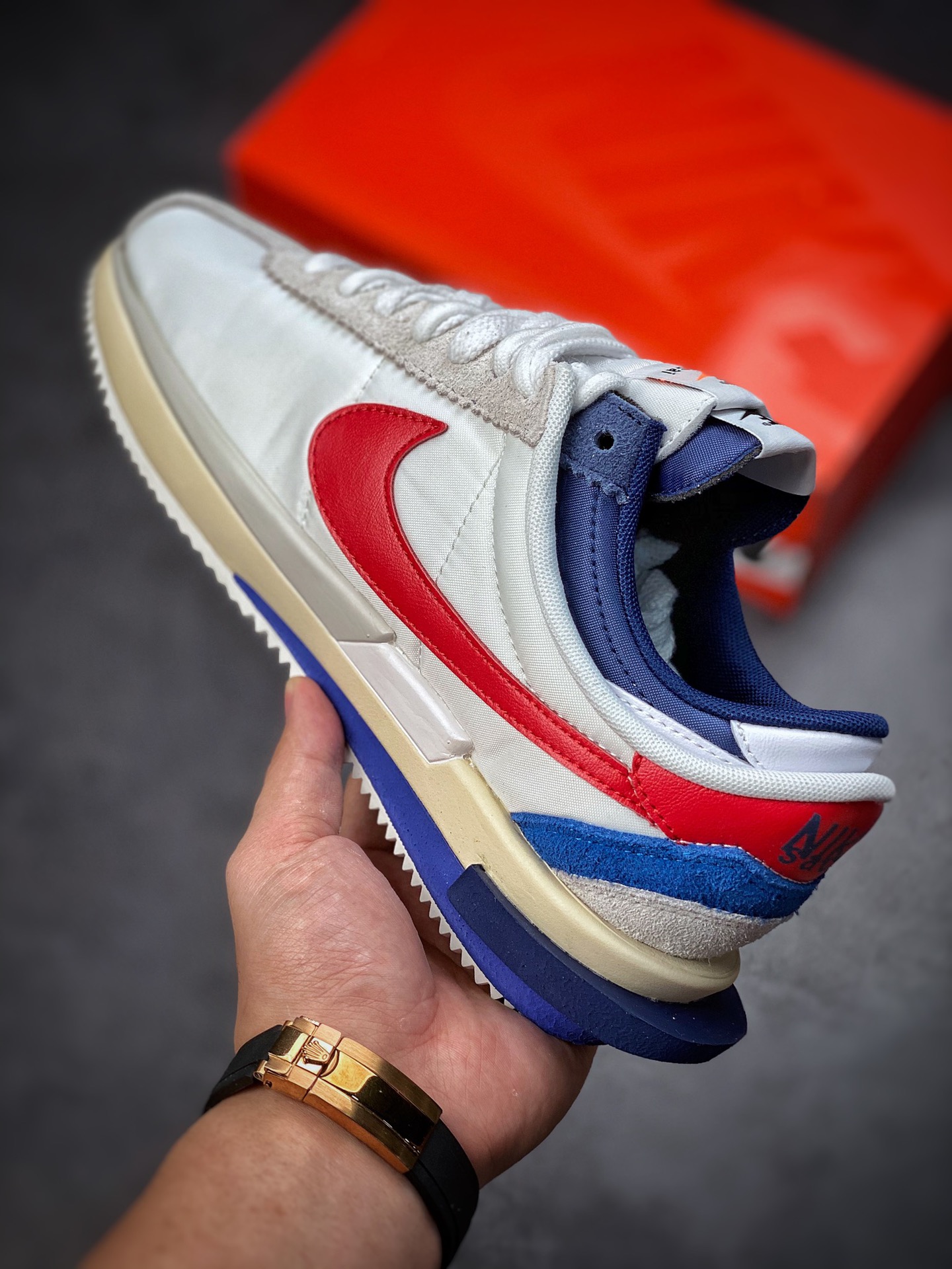 Sacai x Nike Zoom Cortez Off-White Red DQ0581-100