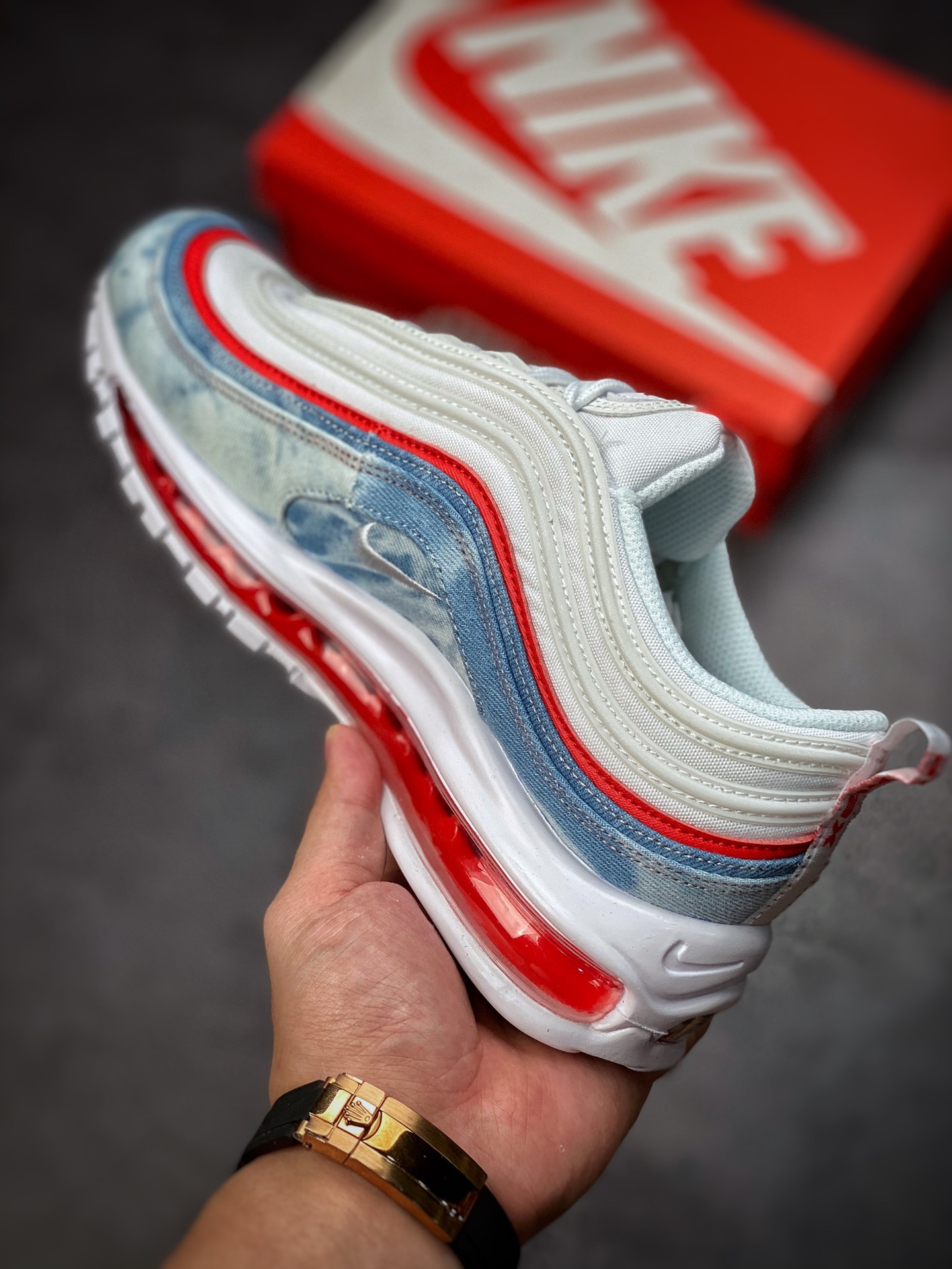 Nike Air Max 97 Washed Denim DV2180-900-Top High Quatity Cheap Sneakers Fashion Clothing Clothes Bags handbags Shoes of all Brand wholesale With The best Quality And Beautiful Price from China Factory Chinese suppliers wholesaler seller Nike Air Max 97 Washed Denim DV2180-900