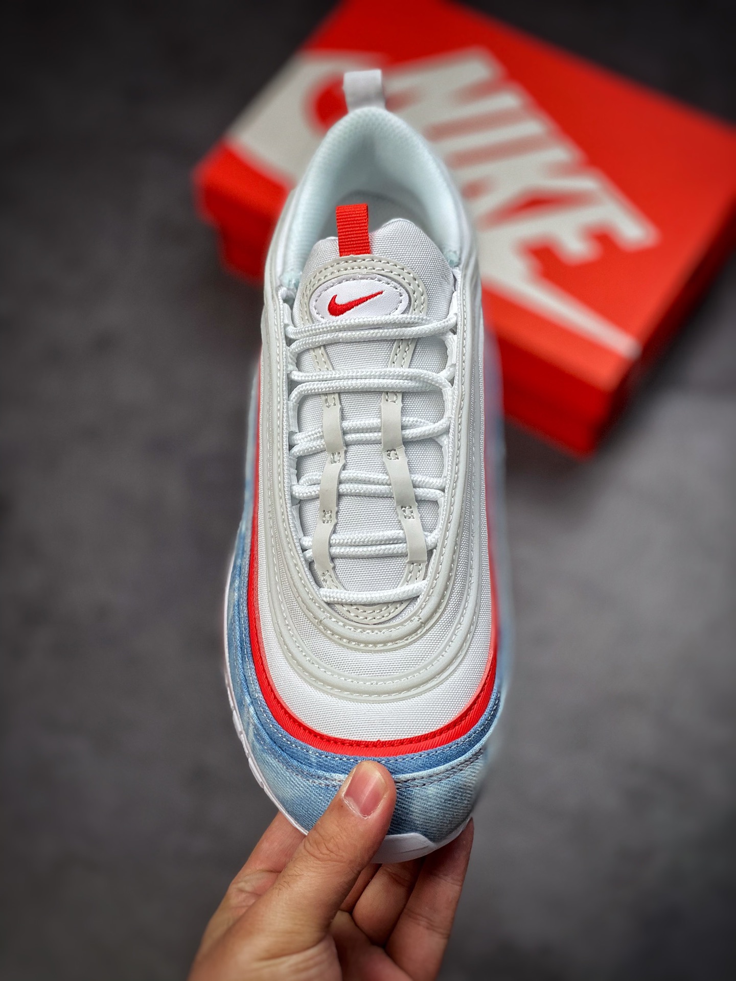 Nike Air Max 97 Washed Denim DV2180-900-Top High Quatity Cheap Sneakers Fashion Clothing Clothes Bags handbags Shoes of all Brand wholesale With The best Quality And Beautiful Price from China Factory Chinese suppliers wholesaler seller Nike Air Max 97 Washed Denim DV2180-900