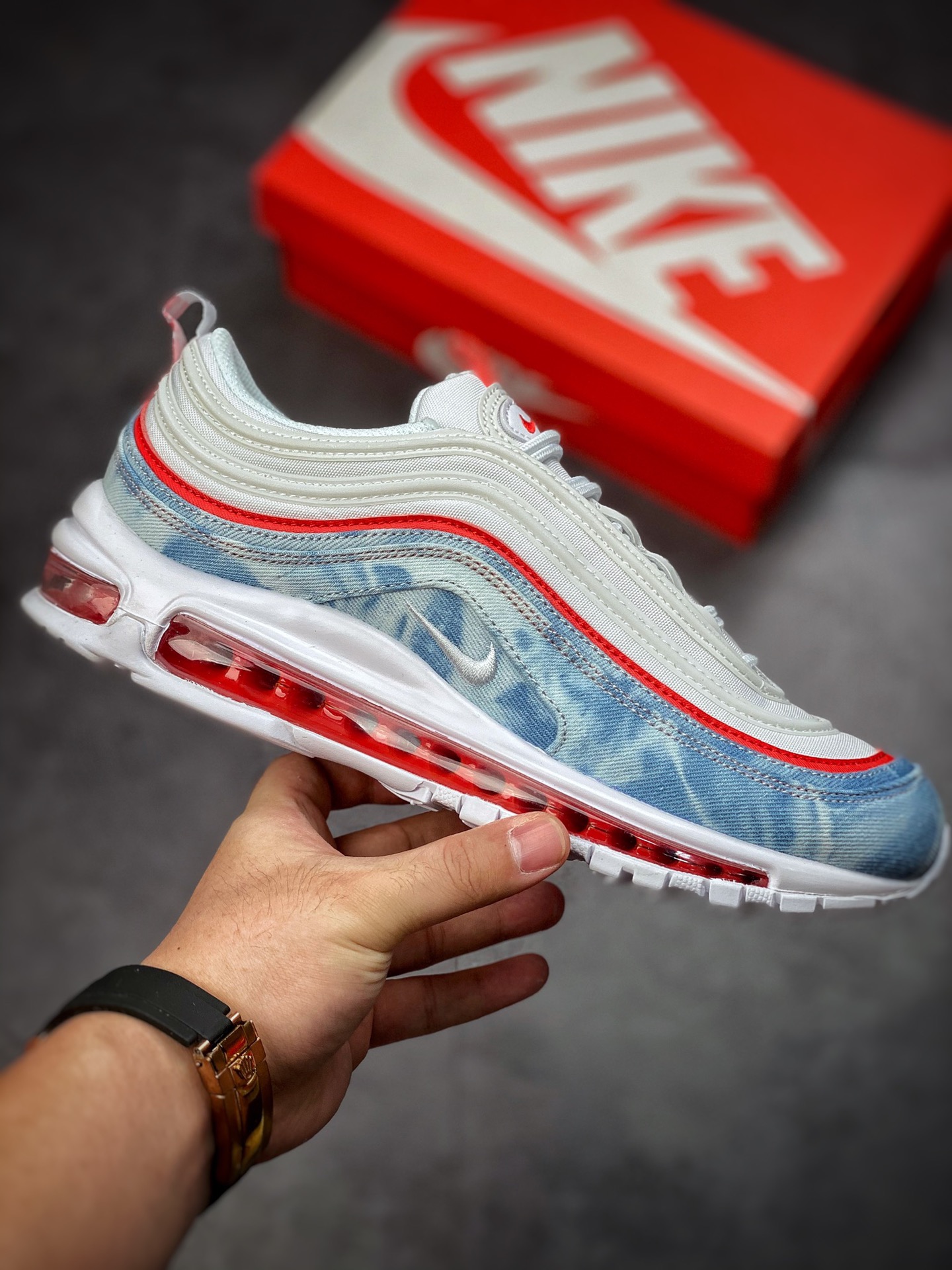 Nike Air Max 97 Washed Denim DV2180-900-Top High Quatity Cheap Sneakers Fashion Clothing Clothes Bags handbags Shoes of all Brand wholesale With The best Quality And Beautiful Price from China Factory Chinese suppliers wholesaler seller Nike Air Max 97 Washed Denim DV2180-900