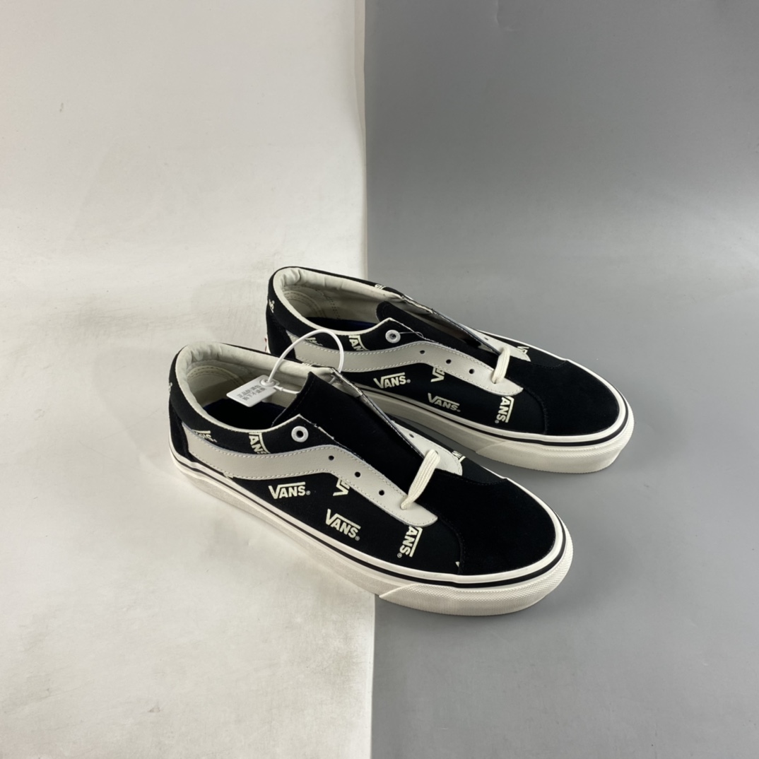 Vans Bold Ni Classic Black and White Logo Low-Top Sneakers VN0A3WLPWQW