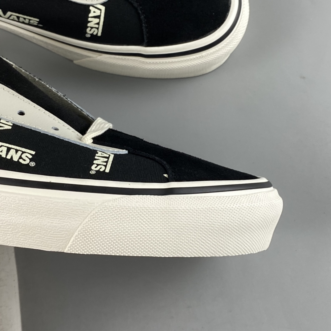 Vans Bold Ni Classic Black and White Logo Low-Top Sneakers VN0A3WLPWQW