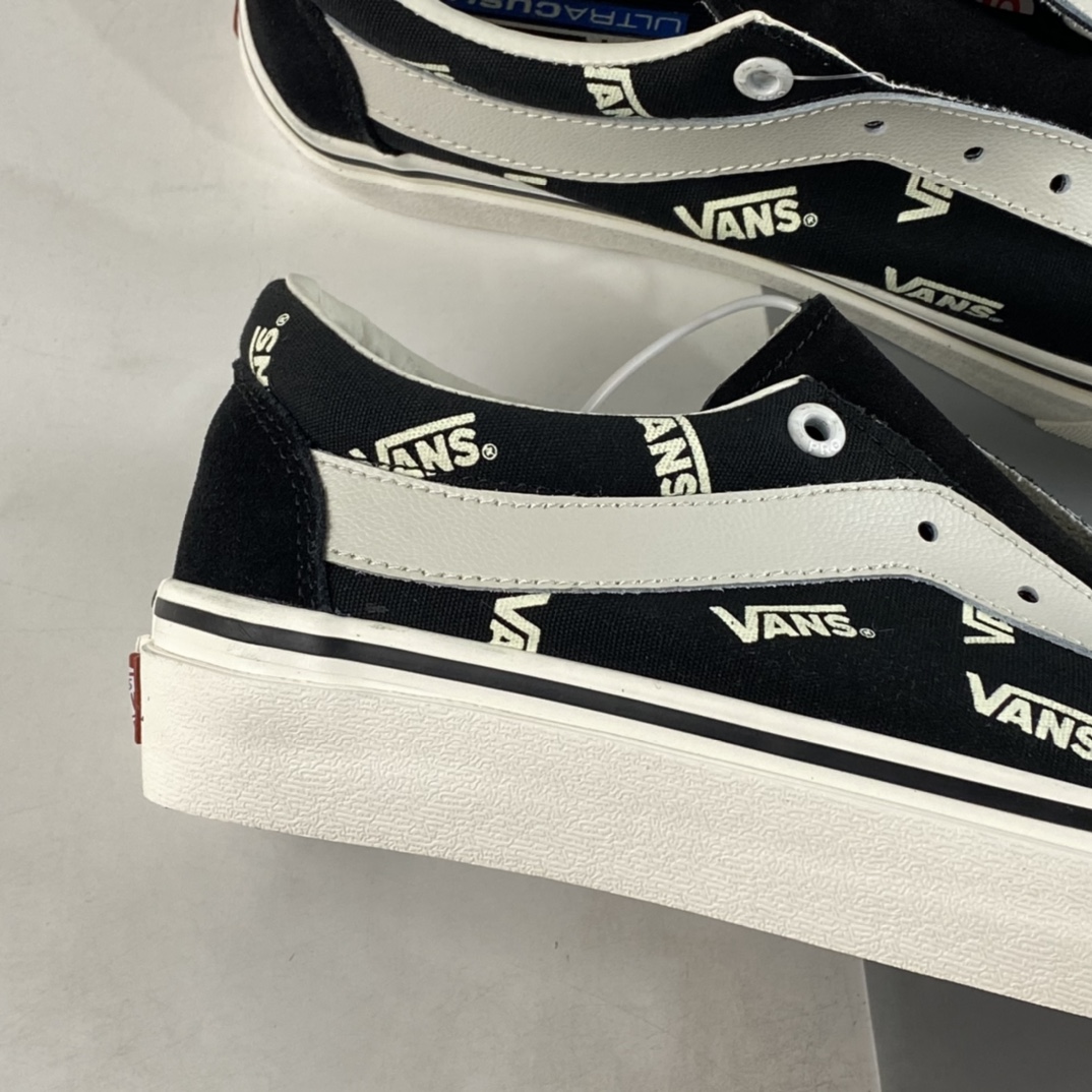 Vans Bold Ni Classic Black and White Logo Low-Top Sneakers VN0A3WLPWQW