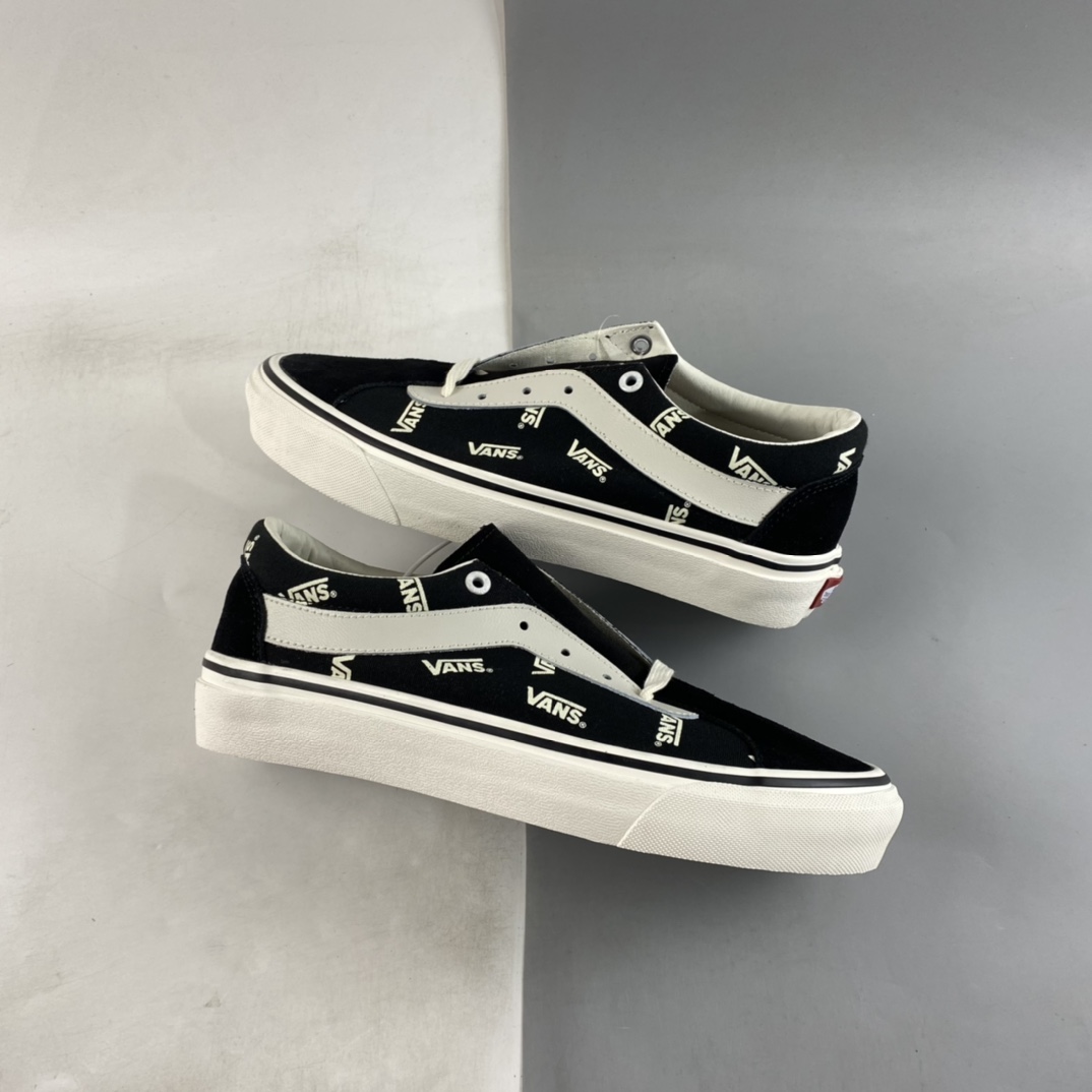 Vans Bold Ni Classic Black and White Logo Low-Top Sneakers VN0A3WLPWQW