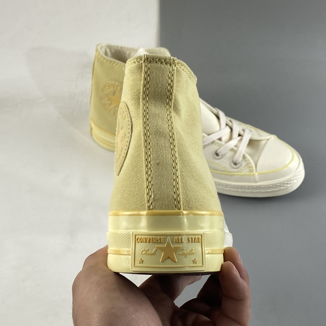 Converse Chuck 1970S May new stitching series cheese yellow color matching high-top casual shoes A00541C