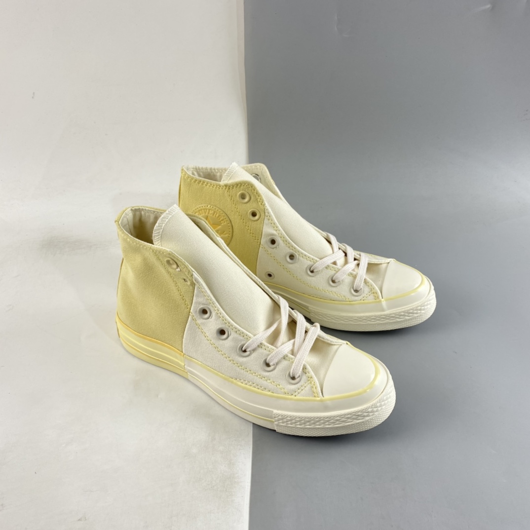 Converse Chuck 1970S May new stitching series cheese yellow color matching high-top casual shoes A00541C