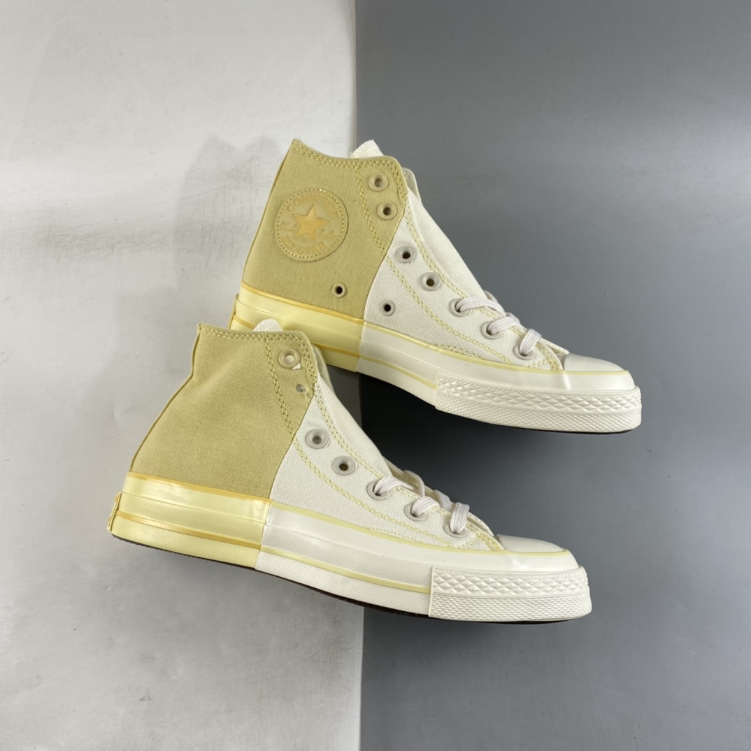 Converse Chuck 1970S May new stitching series cheese yellow color matching high-top casual shoes A00541C