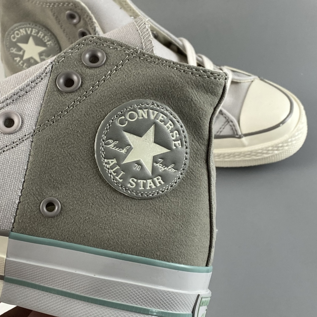 Converse Chuck 1970S May new stitching series matcha green color matching high-top casual shoes A00542C