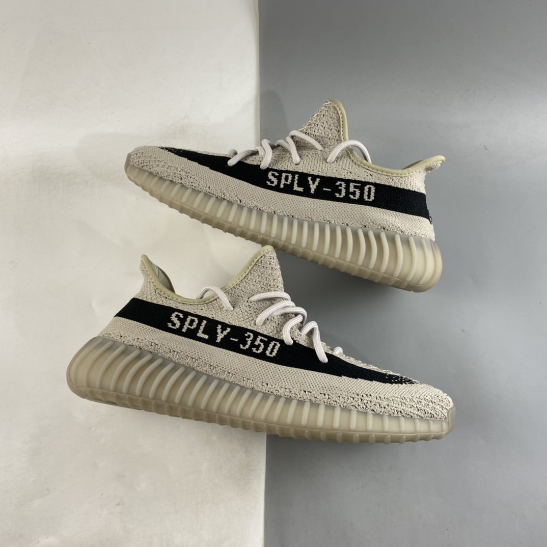 Adidas Yeezy Boost 350V2 Coconut 350 Series / Khaki Black ”Sesame Paint Strip” HP7870