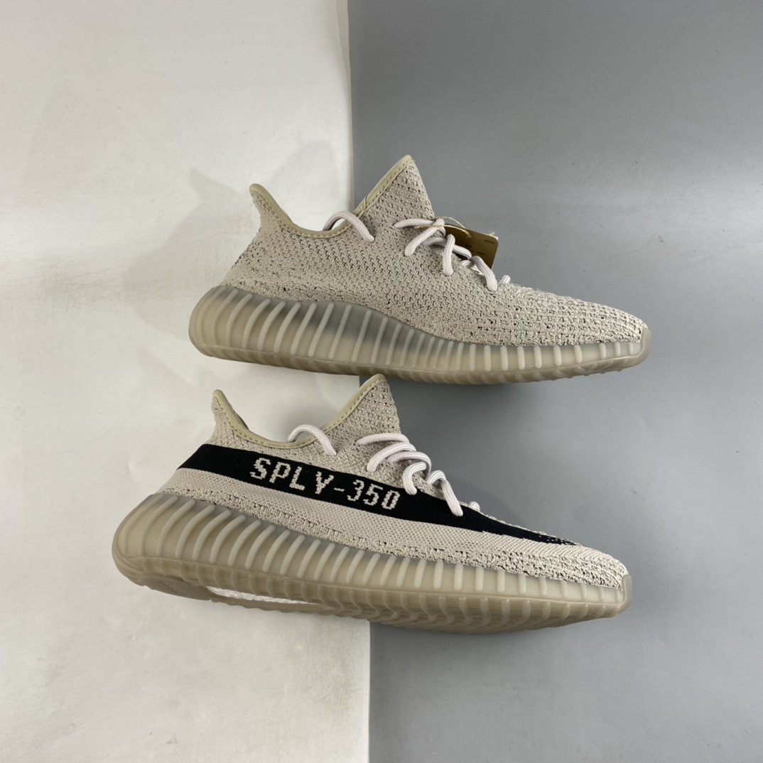 Adidas Yeezy Boost 350V2 Coconut 350 Series / Khaki Black ”Sesame Paint Strip” HP7870