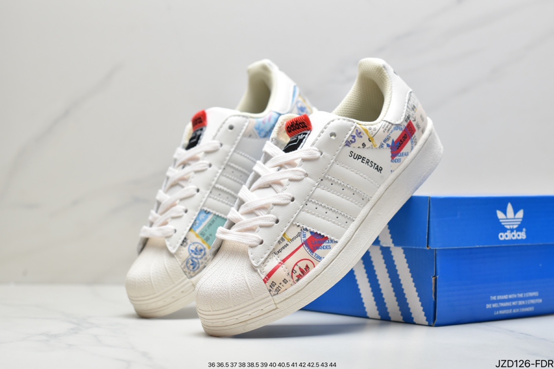 Adidas Superstar Shell Toe Soft Blue Sole Casual Sneakers