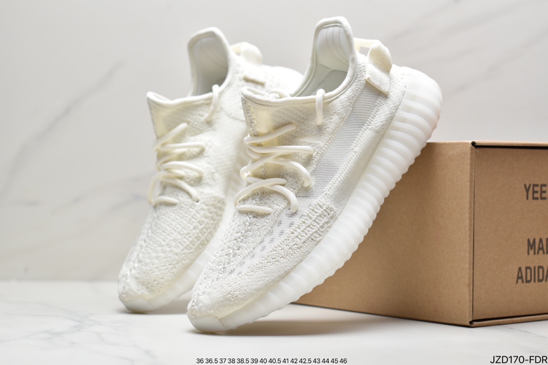 Really Explosive Ride Kanye West x Adidas Yeezy Boost 350 V2 ”Light” Cotton White GY7164