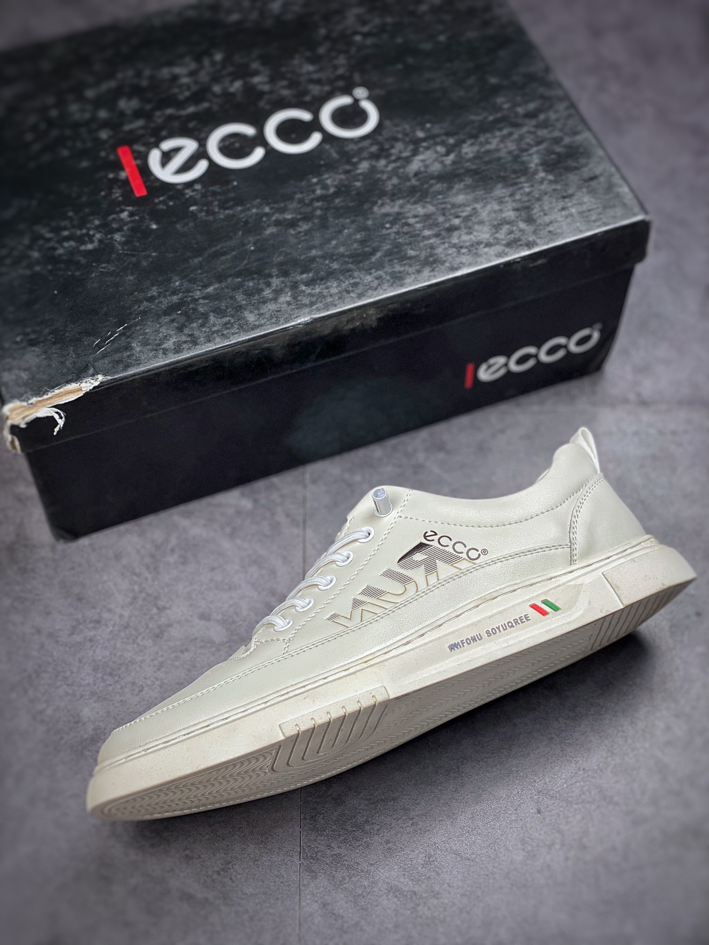 ECCO love step Huang Jingyu the same casual small leather shoes with clear texture of the first layer of calfskin