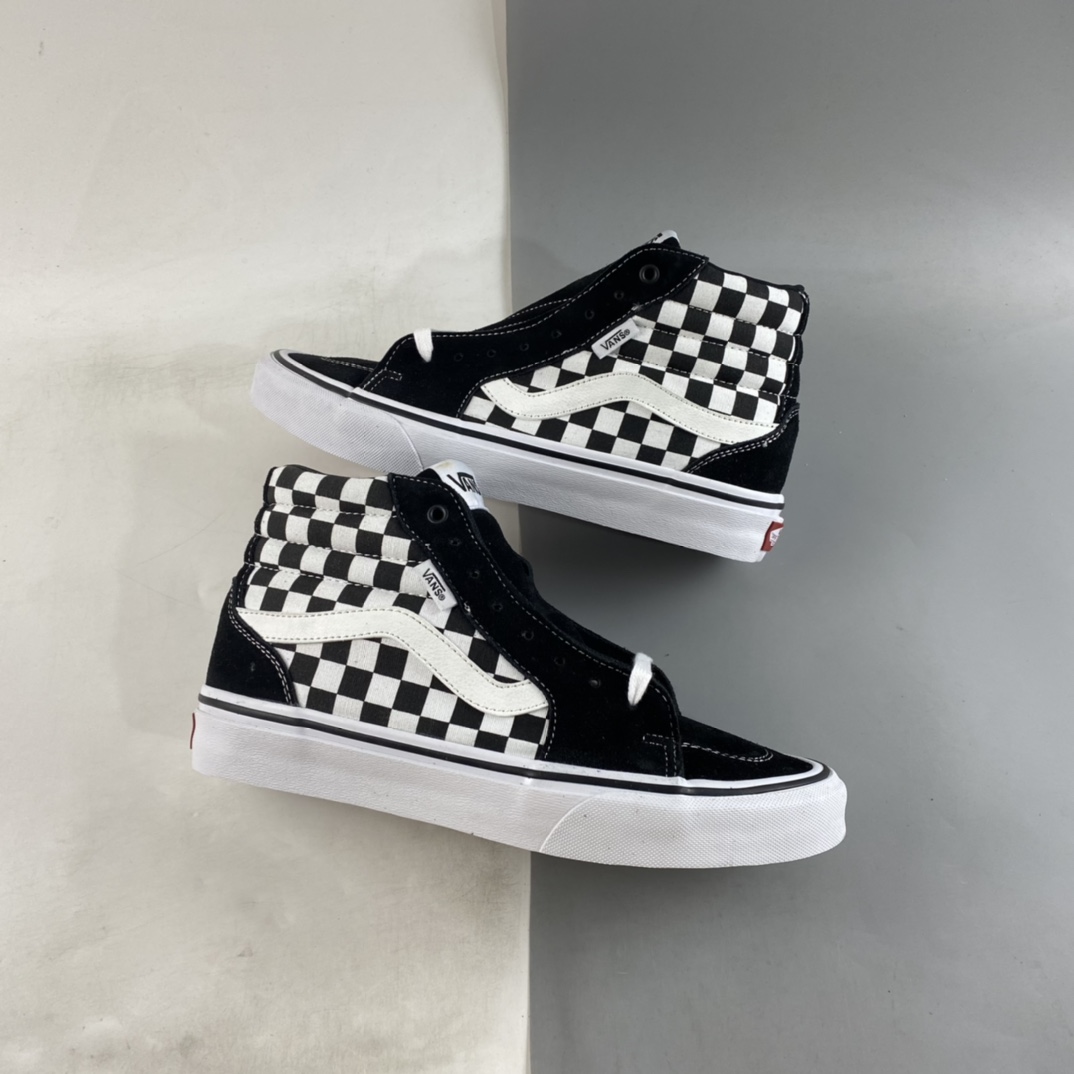 P160 Vans Sk8-Hi 范斯官方黑白棋盘格街头风高帮板鞋 VN0A3TKNQXH