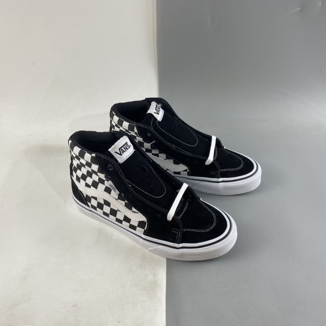 P160 Vans Sk8-Hi 范斯官方黑白棋盘格街头风高帮板鞋 VN0A3TKNQXH