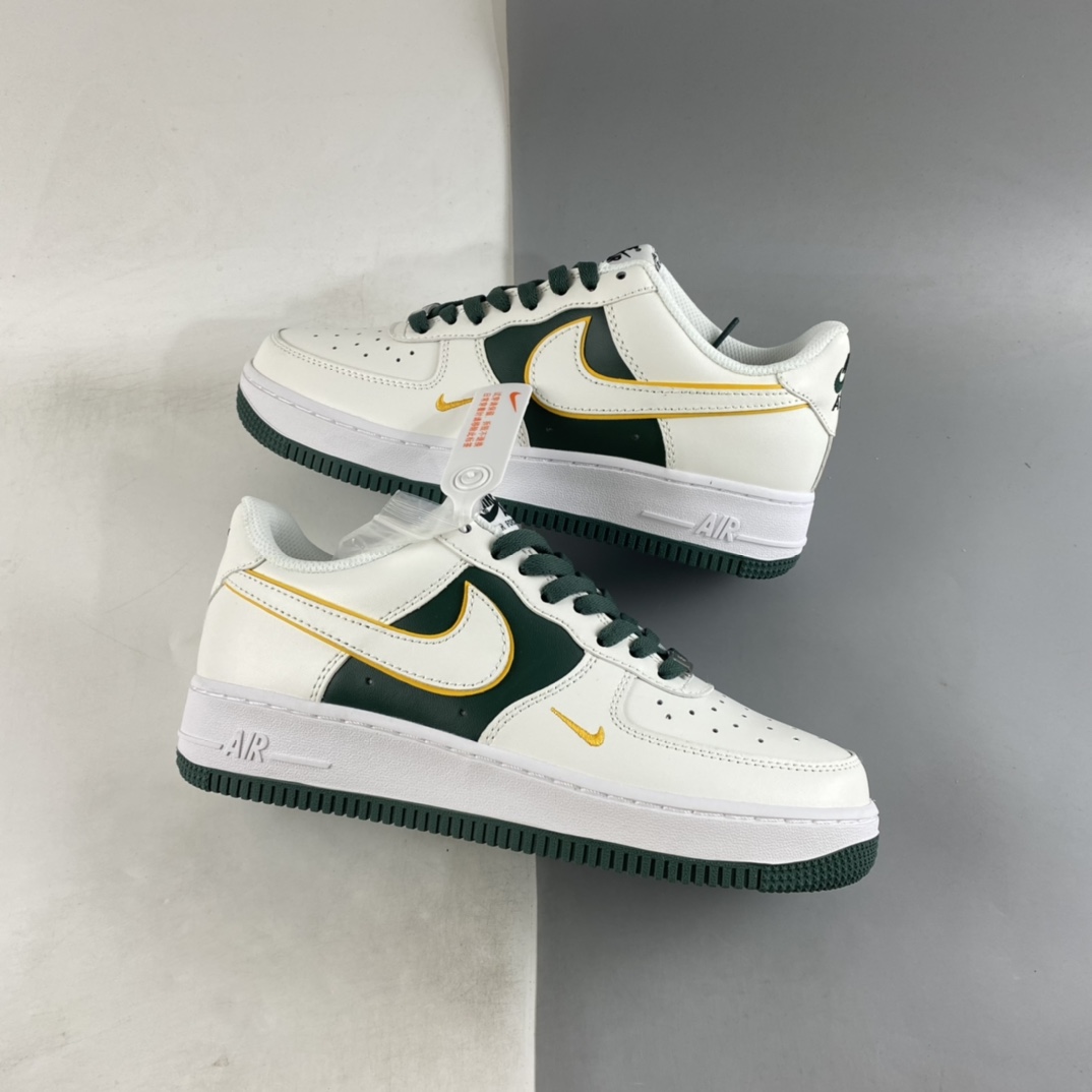 P240 Nike Air Force 1’07 Low 白绿金勾 空军一号低帮休闲板鞋 BS8861-202