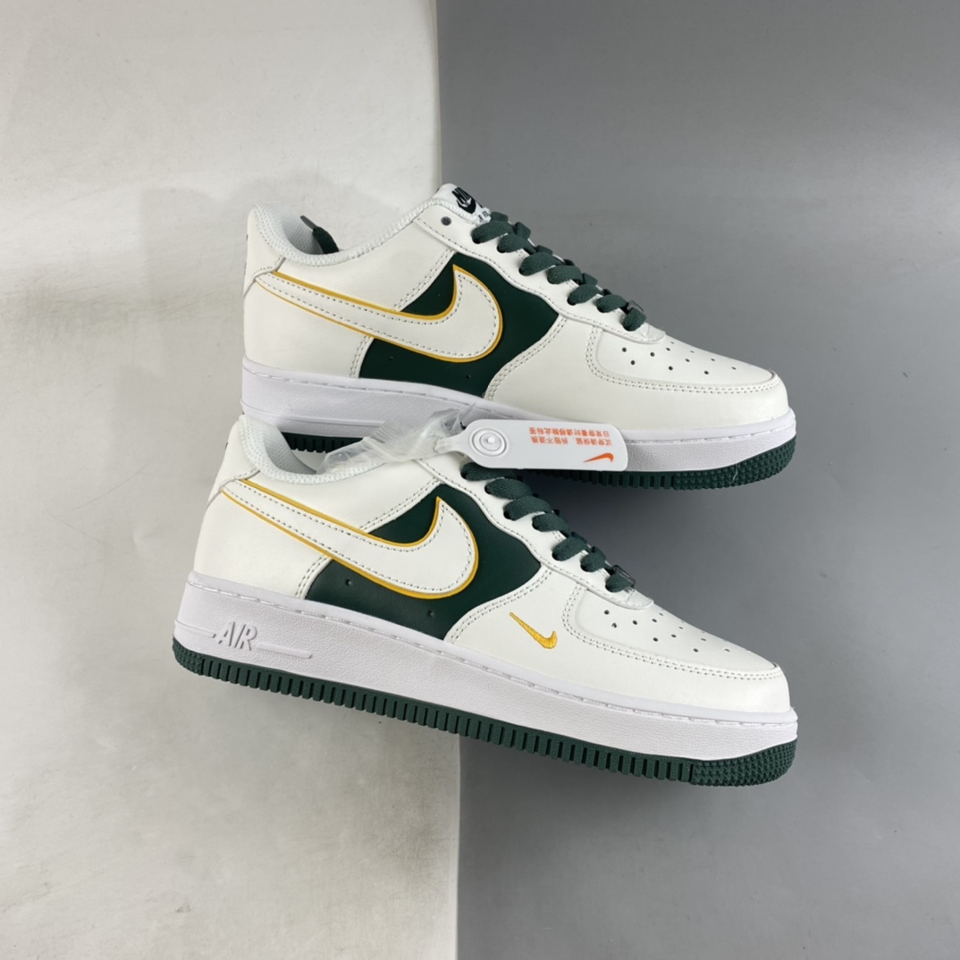 P240 Nike Air Force 1’07 Low 白绿金勾 空军一号低帮休闲板鞋 BS8861-202