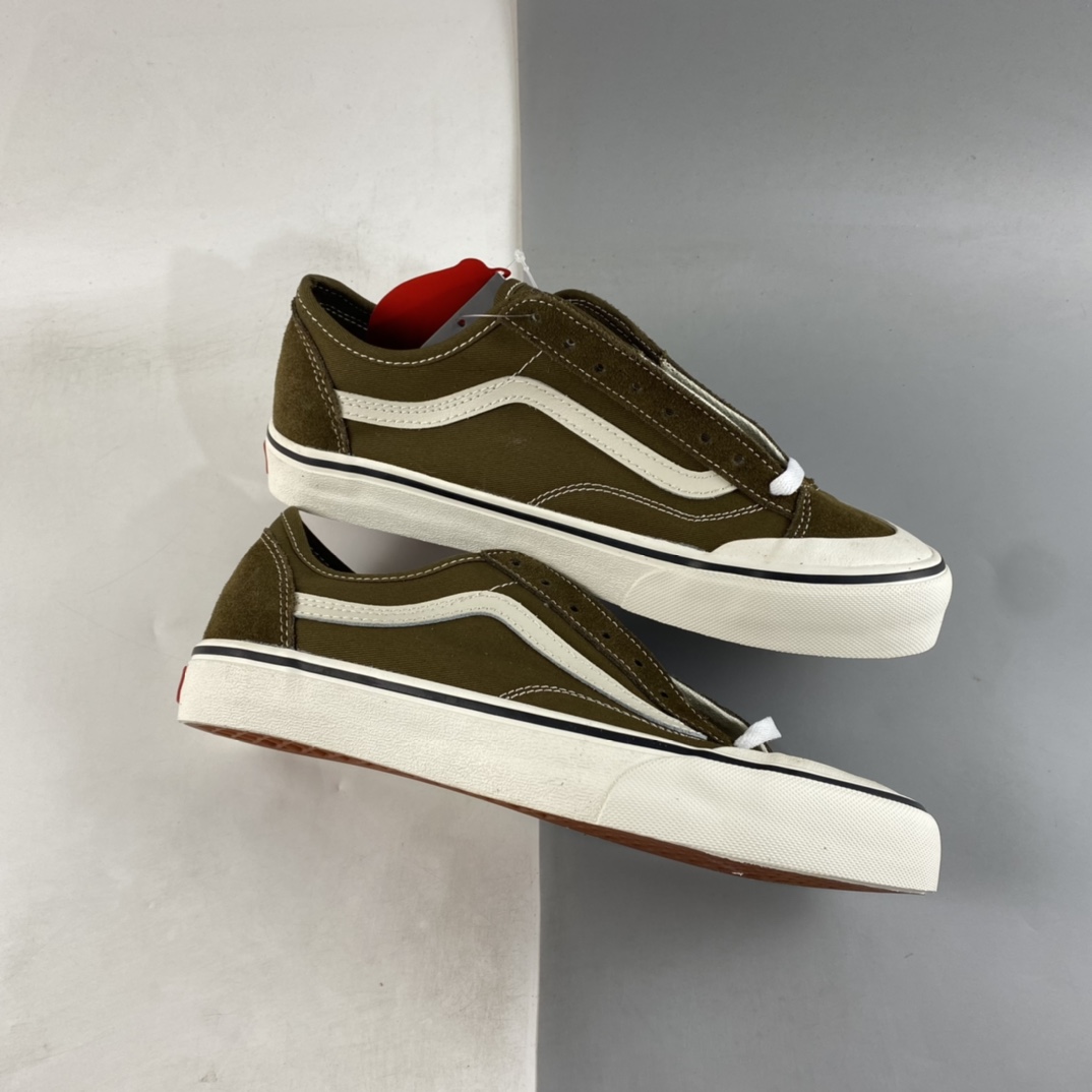 Vans Style 36 Decon SF Half Moon Baotou Olive Green Vulcanized Plate Shoes VN0A5HYRB9A