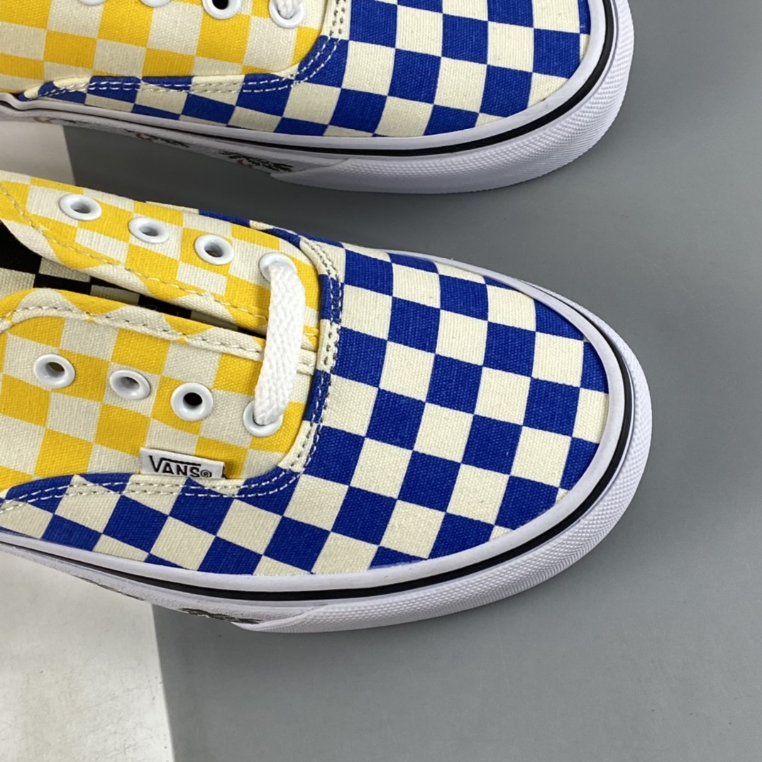 Vans Authentic checkerboard stitching contrast color low-top canvas shoes VN0A348A40P