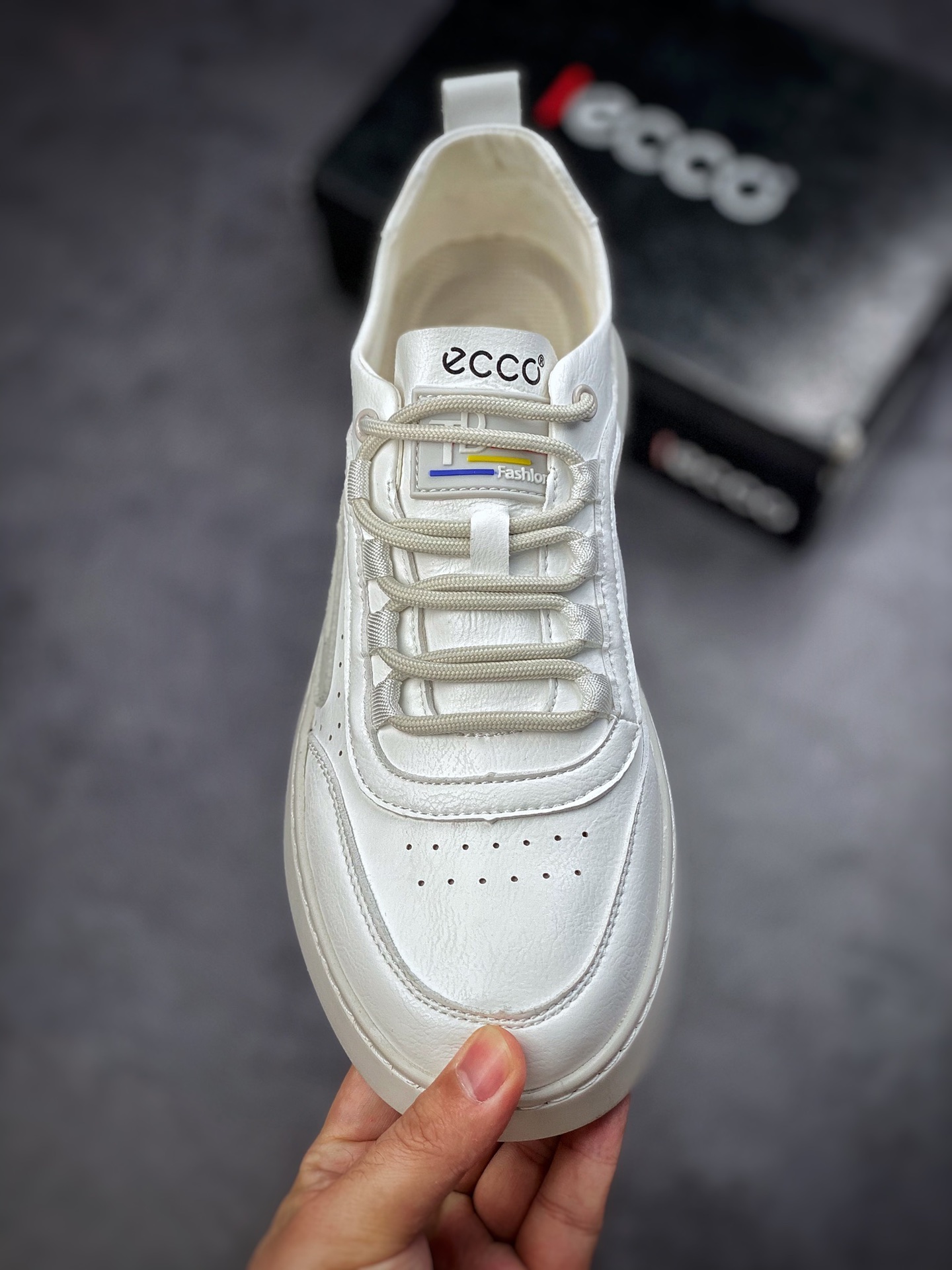 ECCO love step Huang Jingyu the same casual small leather shoes with clear texture of the first layer of calfskin