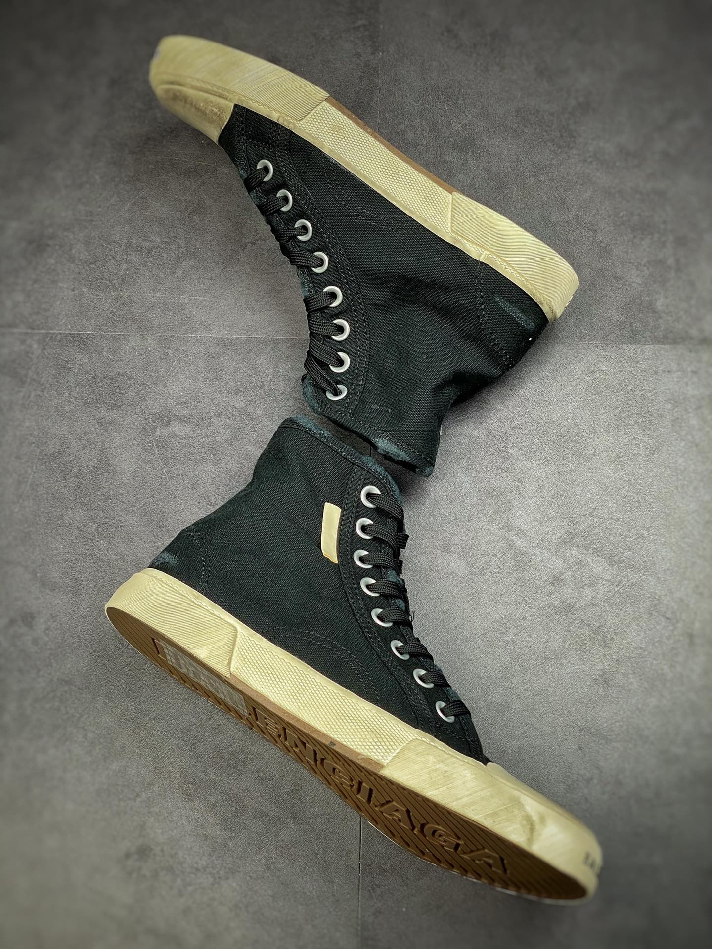 Balenciaga Paris High-top Canvas Paris summer series high-top retro wild canvas casual vulcanized shoes 688756 W3RC1 1090