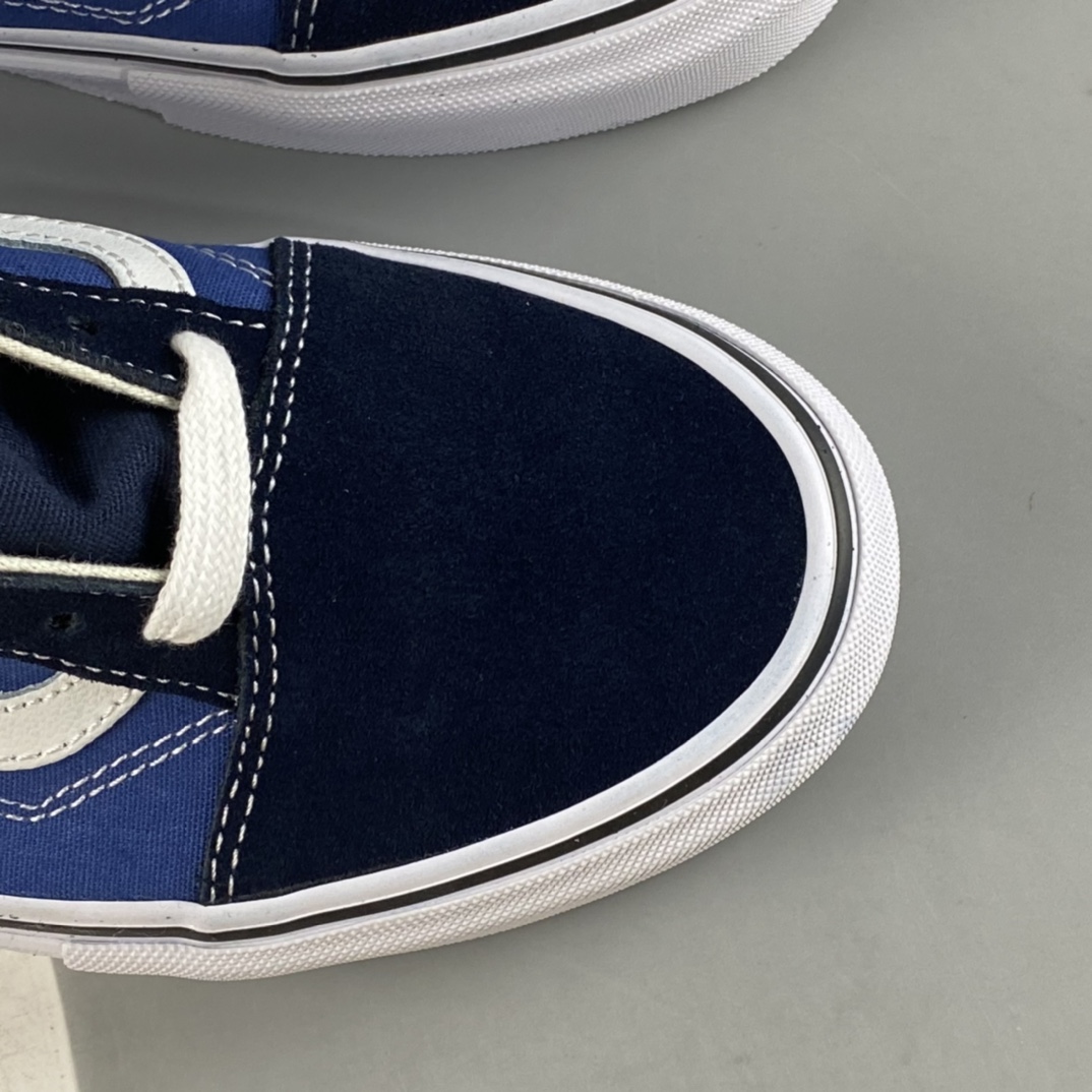 Vans Old Skool classic black and blue color matching low-top casual fashion vulcanized board shoes VNOA4PSGF17