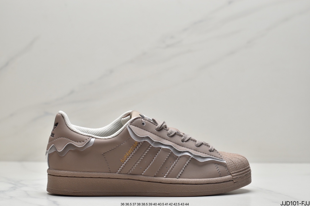 adidas Clover Originals Superstar ”White/Black/Gold” Shell Head Classic Versatile Casual Sports Sneakers GW4440