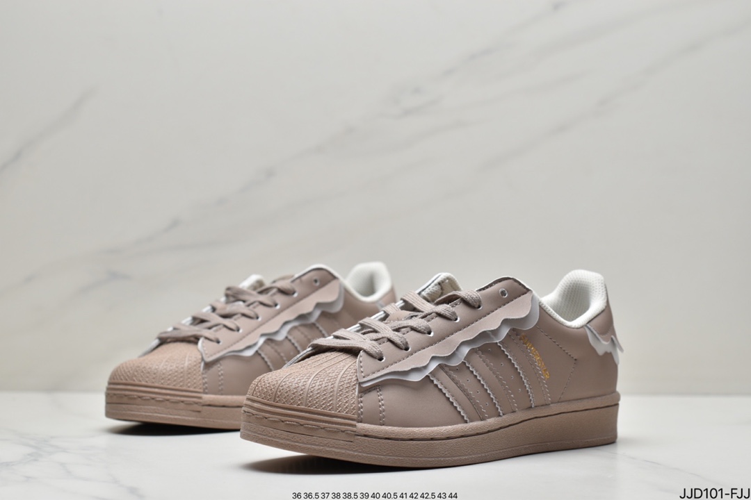 adidas Clover Originals Superstar ”White/Black/Gold” Shell Head Classic Versatile Casual Sports Sneakers GW4440