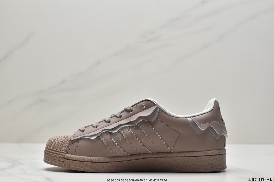 adidas Clover Originals Superstar ”White/Black/Gold” Shell Head Classic Versatile Casual Sports Sneakers GW4440