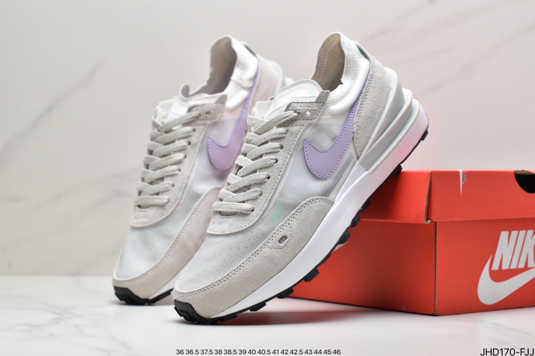 Nike Waffle One ”Milk Hyper Crimson” Waffle Generation Series Waffle Retro Casual Sports Jogging Shoes DC2533