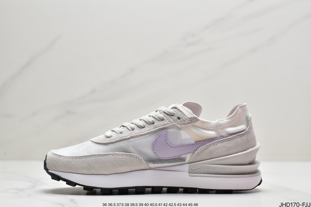 Nike Waffle One ”Milk Hyper Crimson” Waffle Generation Series Waffle Retro Casual Sports Jogging Shoes DC2533