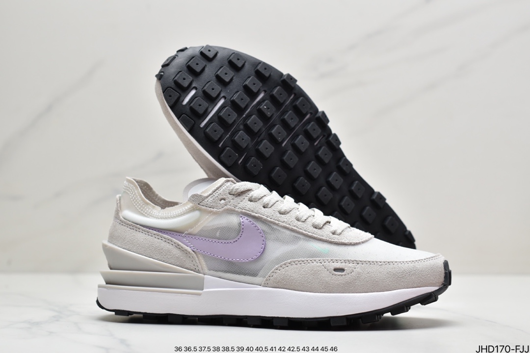 Nike Waffle One ”Milk Hyper Crimson” Waffle Generation Series Waffle Retro Casual Sports Jogging Shoes DC2533