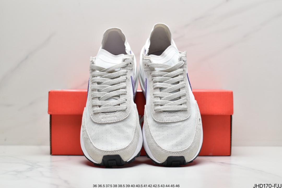 Nike Waffle One ”Milk Hyper Crimson” Waffle Generation Series Waffle Retro Casual Sports Jogging Shoes DC2533