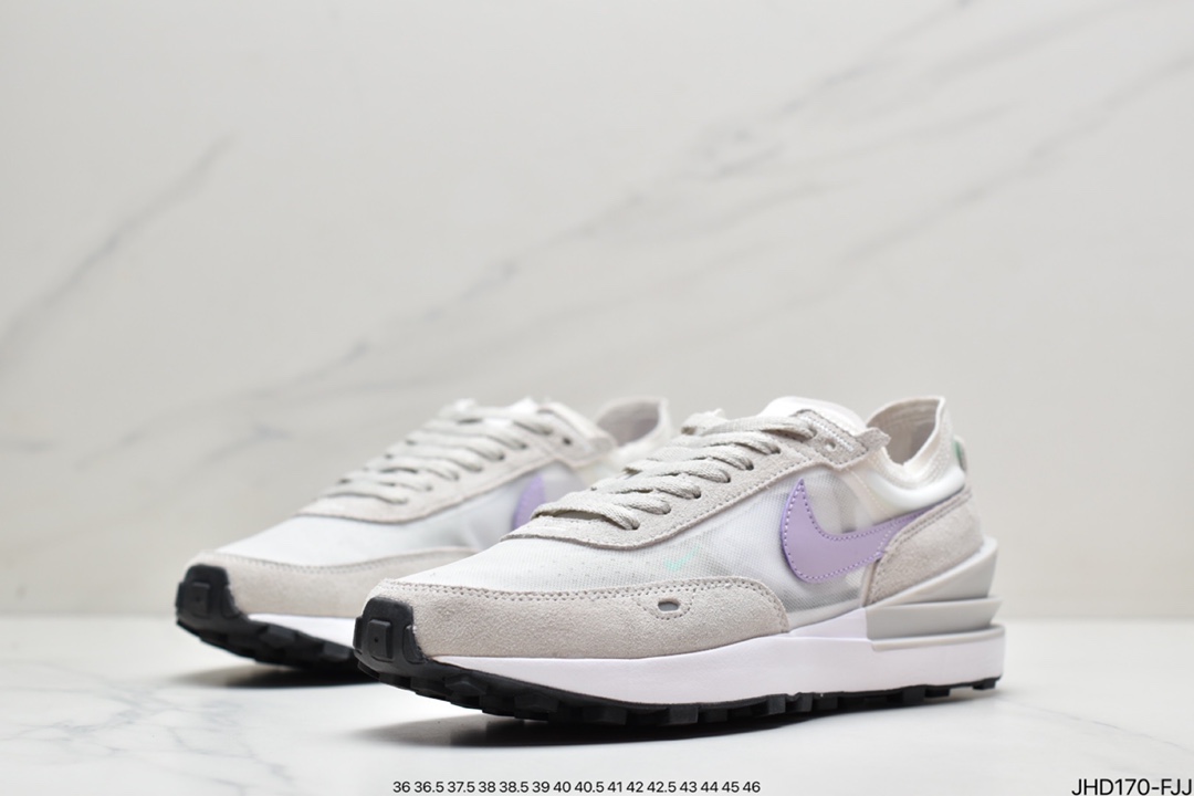 Nike Waffle One ”Milk Hyper Crimson” Waffle Generation Series Waffle Retro Casual Sports Jogging Shoes DC2533
