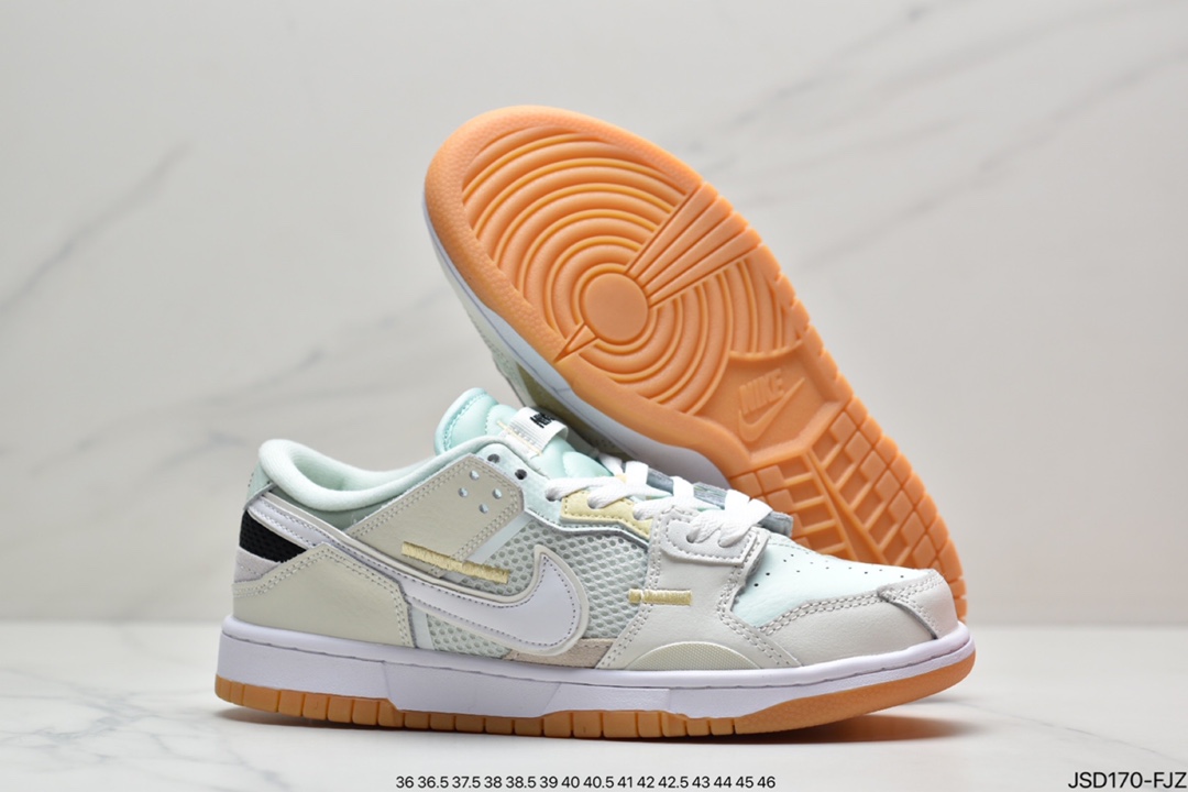 Nike SB Dunk SCRAP series casual hoverboard shoes Dunk color stitching stitching strange colorful DB0500