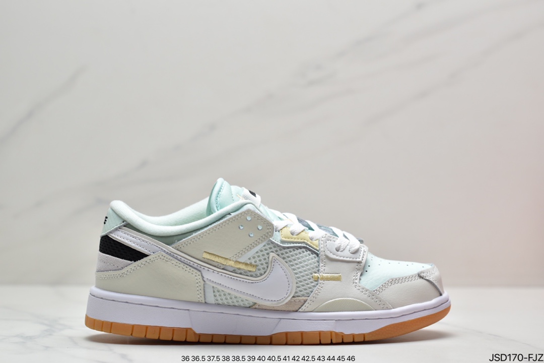 Nike SB Dunk SCRAP series casual hoverboard shoes Dunk color stitching stitching strange colorful DB0500