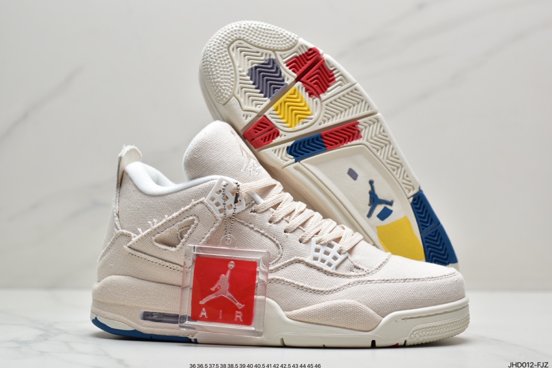 Air Jordan4 Retro ”Canvas” Beige Canvas DQ4909-100