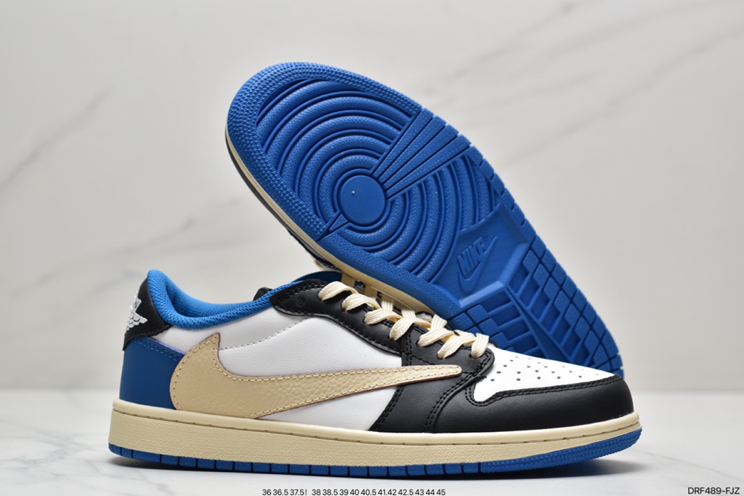 Jordan/Air Jordanaj1 Travis Scott x Air Jordan 1 Low Slippers Joe 1 Low Top Joint TS Low Top Barb Dark Brown CQ4277-001