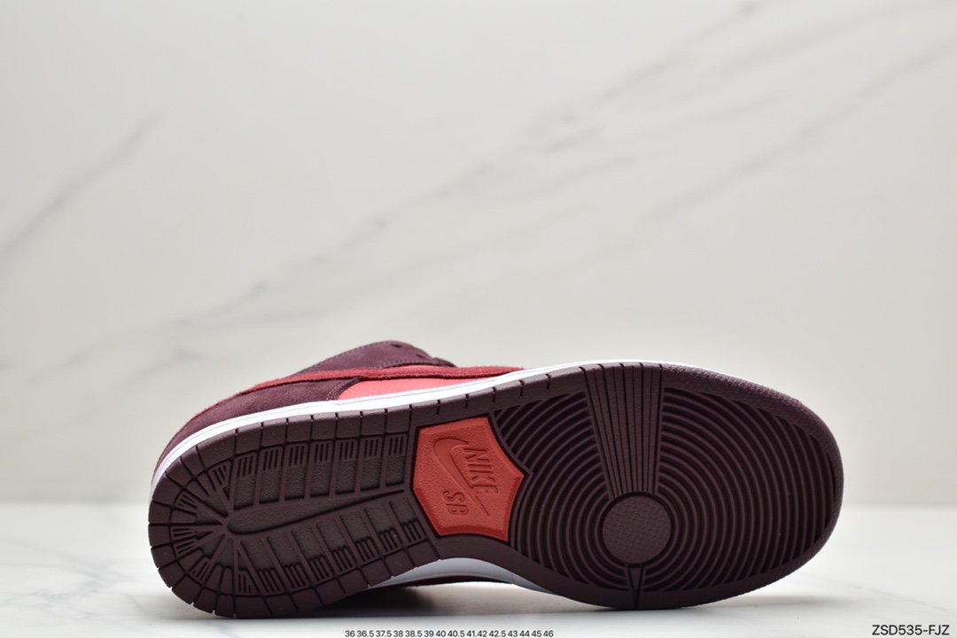 Nike SB Dunk Low Cherry Fuchsia Cherry this one with red leather base DM0807-600