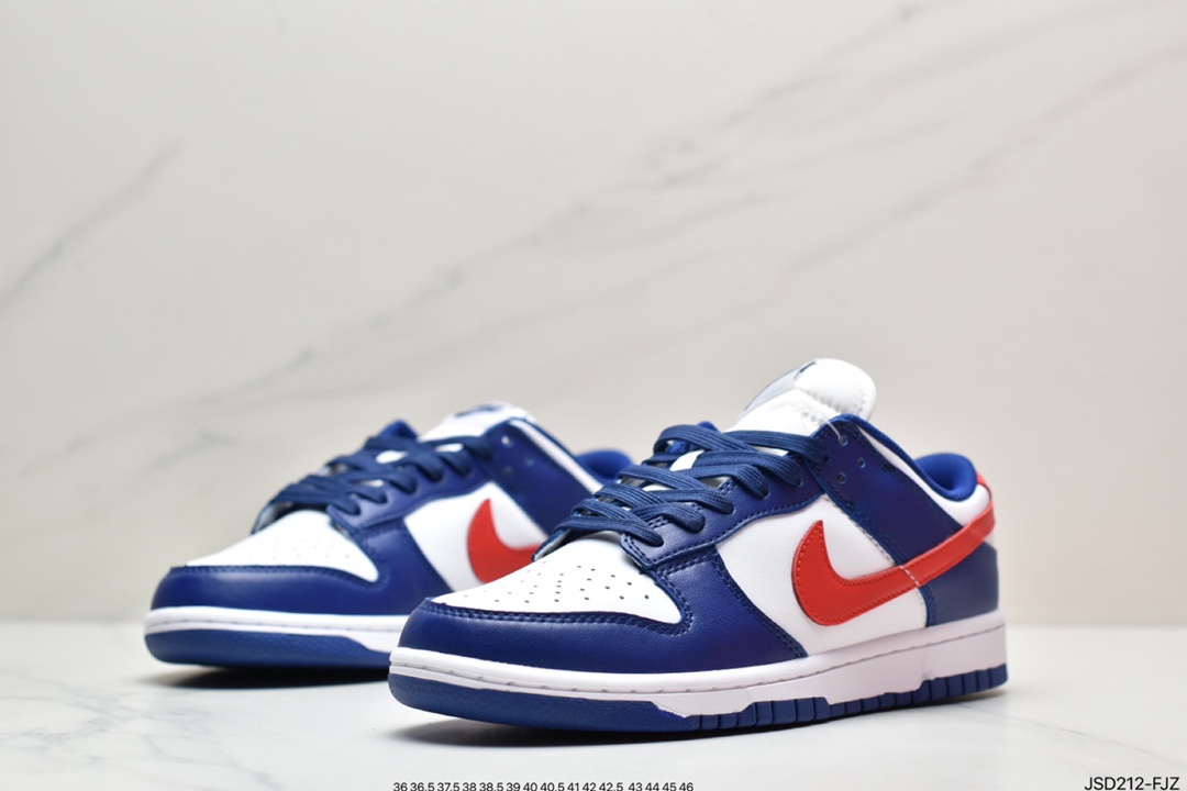 Nike Dunk Low White and Red White Blue Red The Academy DD1503-119