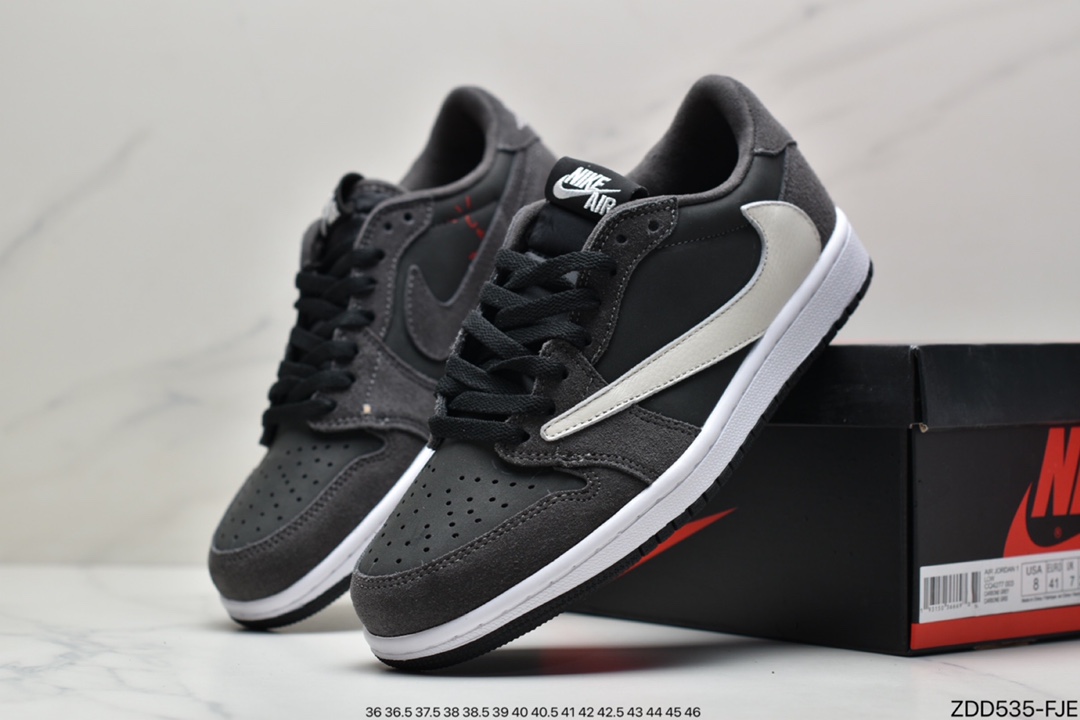 Travis Scott x Air Jordan 1 Low AJ1 Joe 1 Low Barb TS Joint Sports Casual Sneakers CQ4277-003