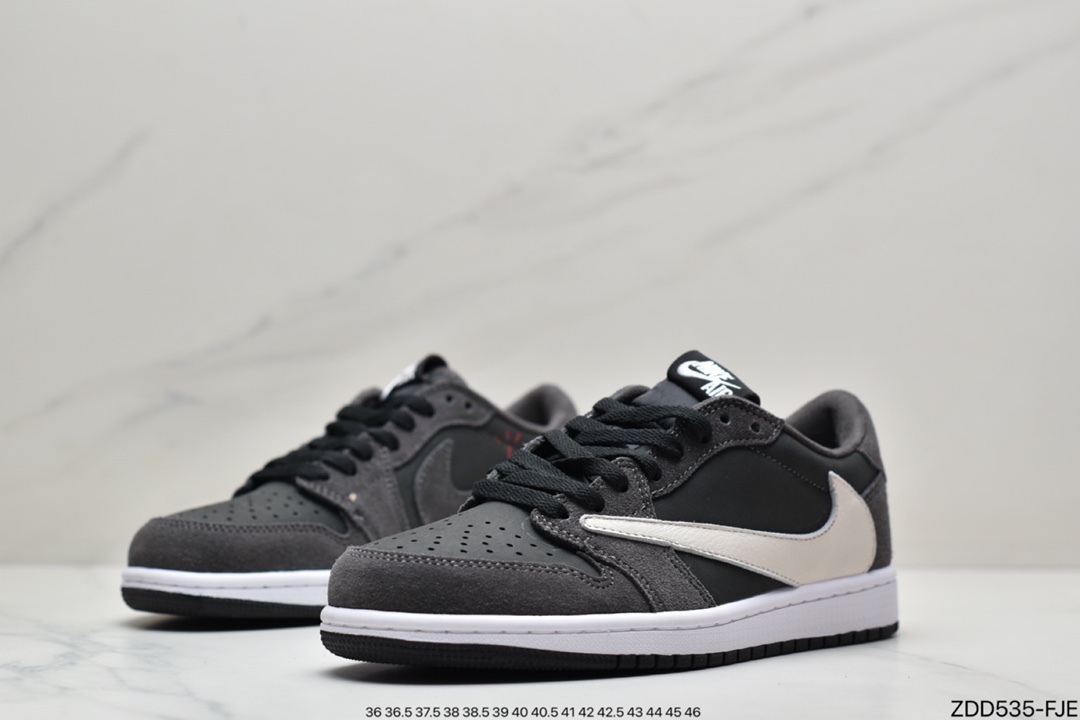 Travis Scott x Air Jordan 1 Low AJ1 Joe 1 Low Barb TS Joint Sports Casual Sneakers CQ4277-003