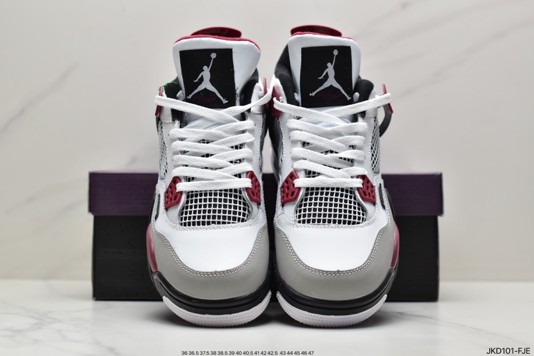 Jordan AJ4 big Paris white purple red Paris Saint-Germain United name full head layer new product CZ5624-100