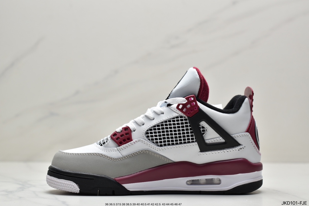 Jordan AJ4 big Paris white purple red Paris Saint-Germain United name full head layer new product CZ5624-100