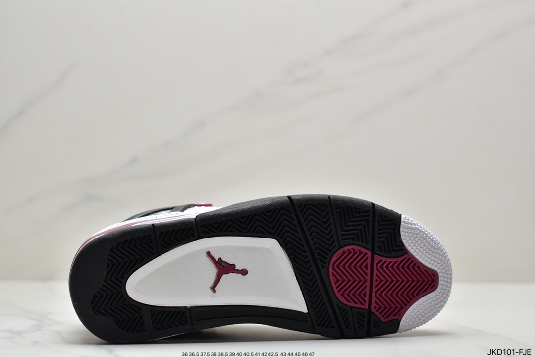 Jordan AJ4 big Paris white purple red Paris Saint-Germain United name full head layer new product CZ5624-100
