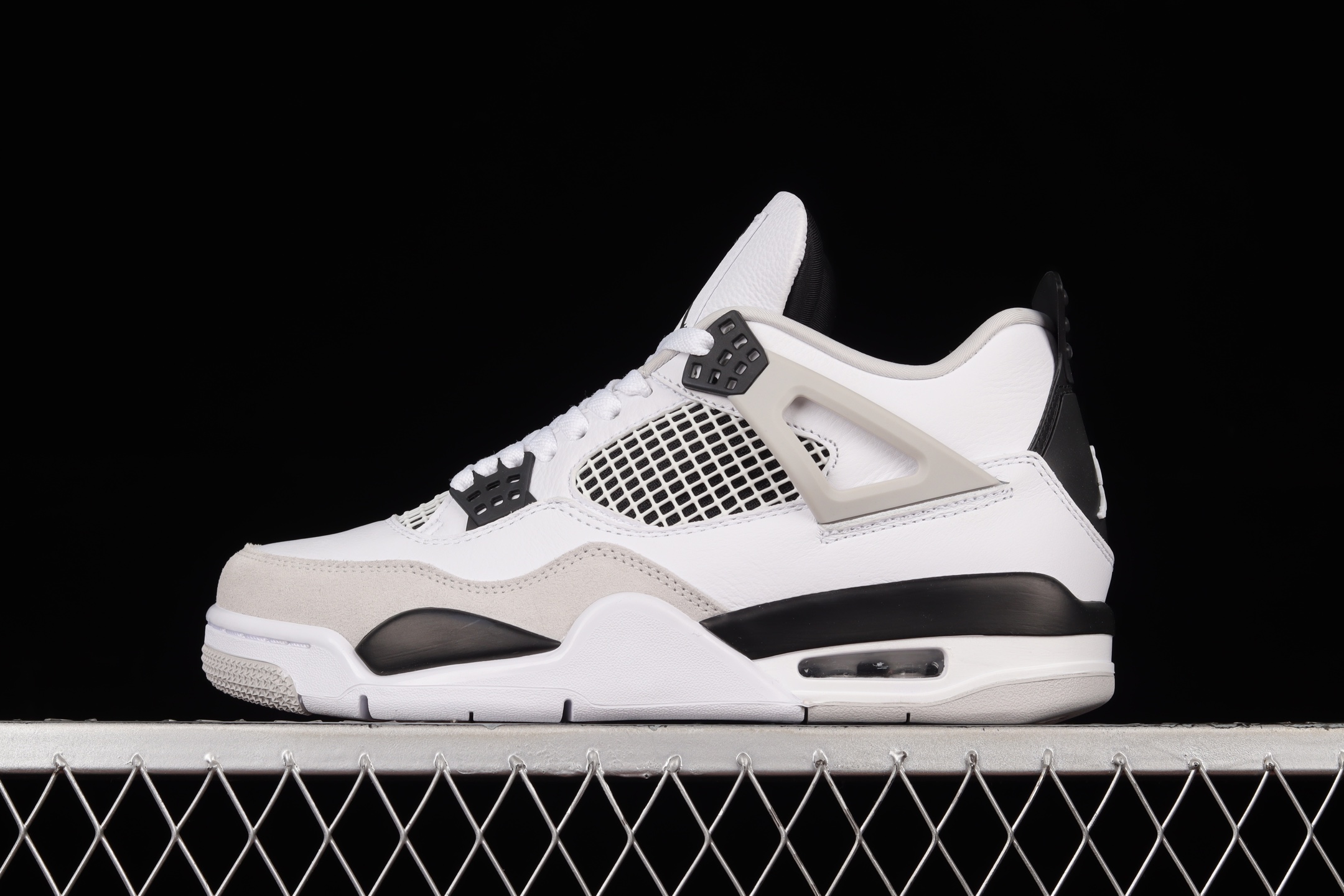 乔丹airjordan4militaryblackaj4乔4灰黑拼接复古篮球鞋dh6927111